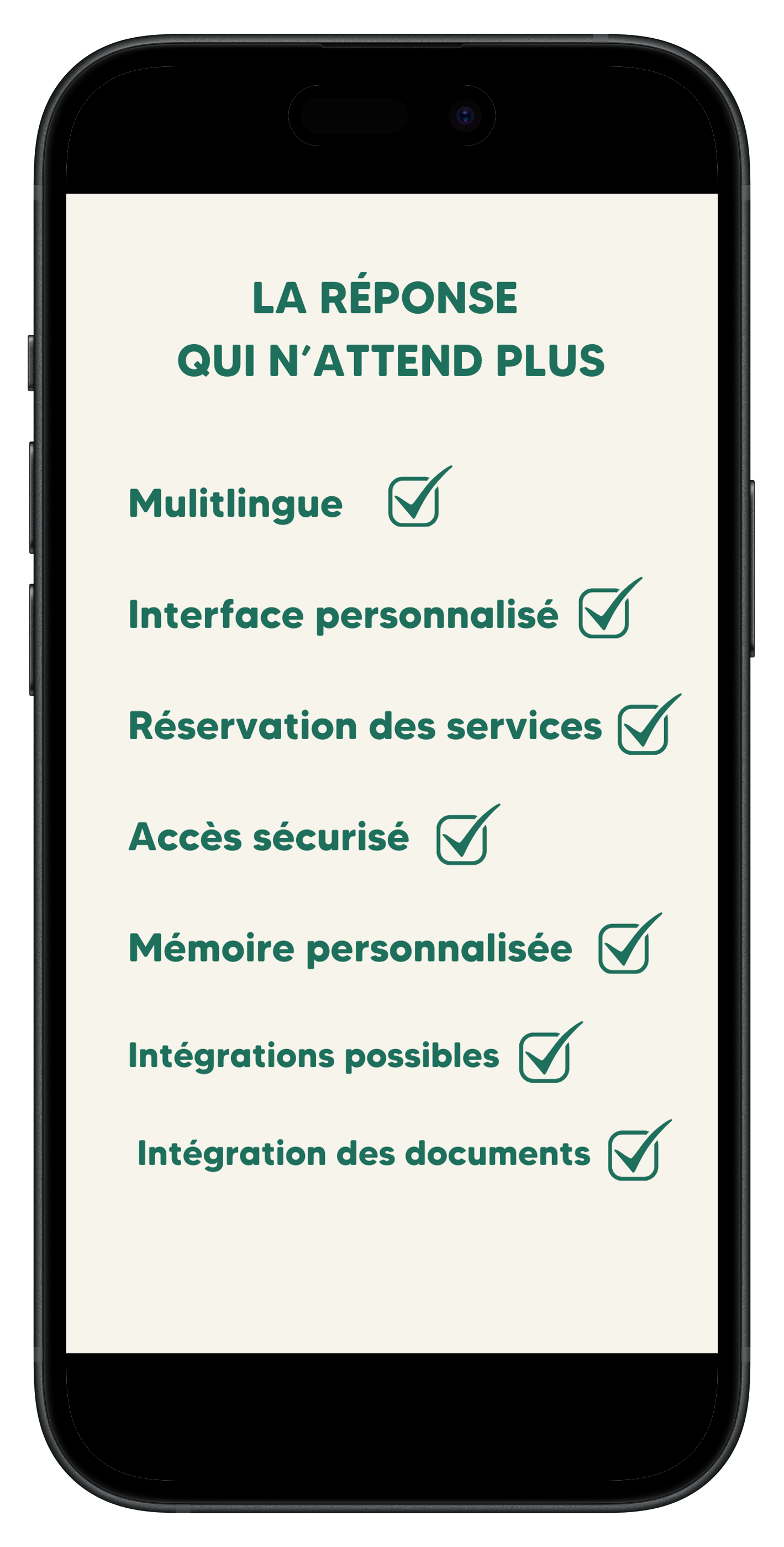 Fonctionnalités du chatbot